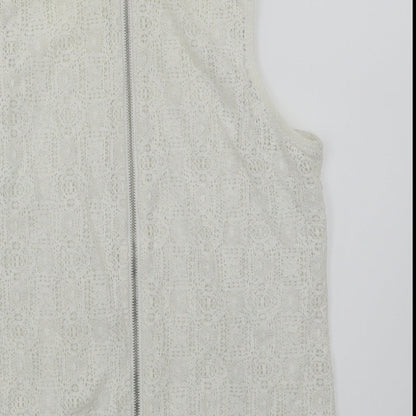 Womens UK Size 8 New Look White Basic Blouse