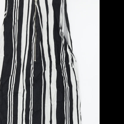 George Womens Black Striped  Trapeze & Swing  Size 14