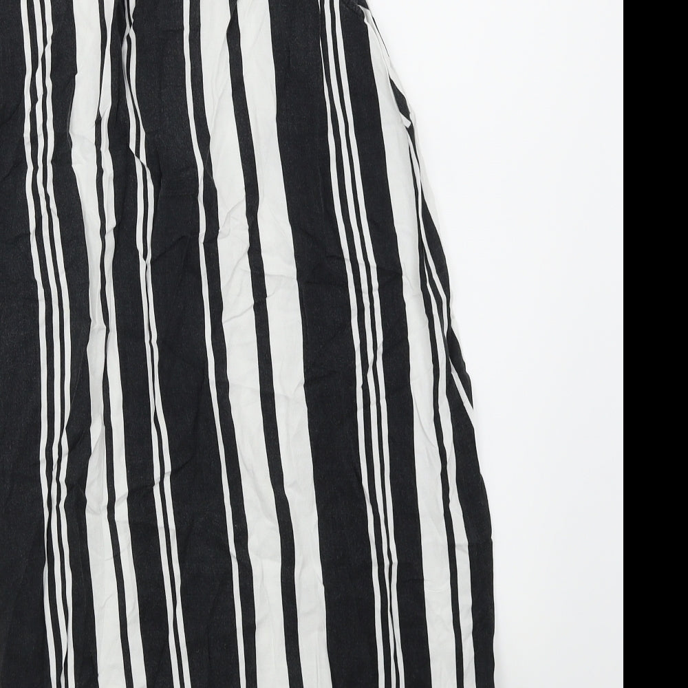 George Womens Black Striped  Trapeze & Swing  Size 14