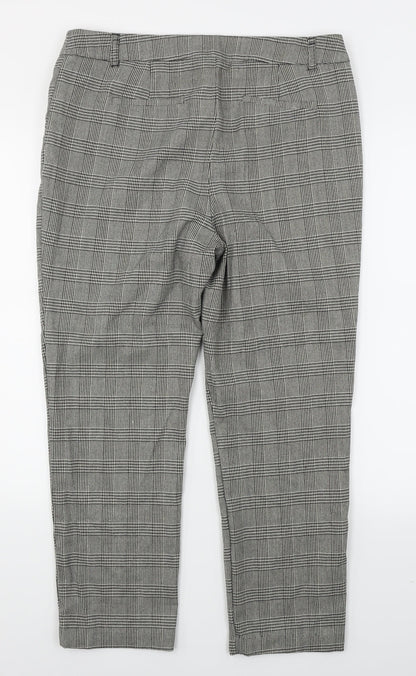 TU Womens Green Check  Trousers  Size 14 L25 in