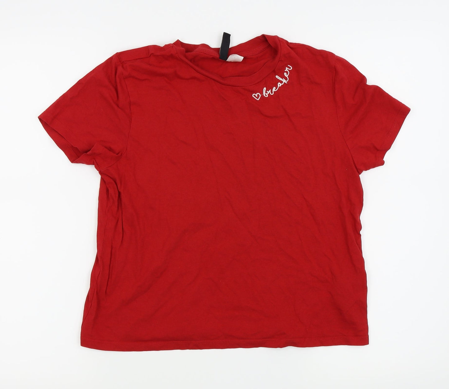 Divided by H&M Womens Red   Basic T-Shirt Size M
