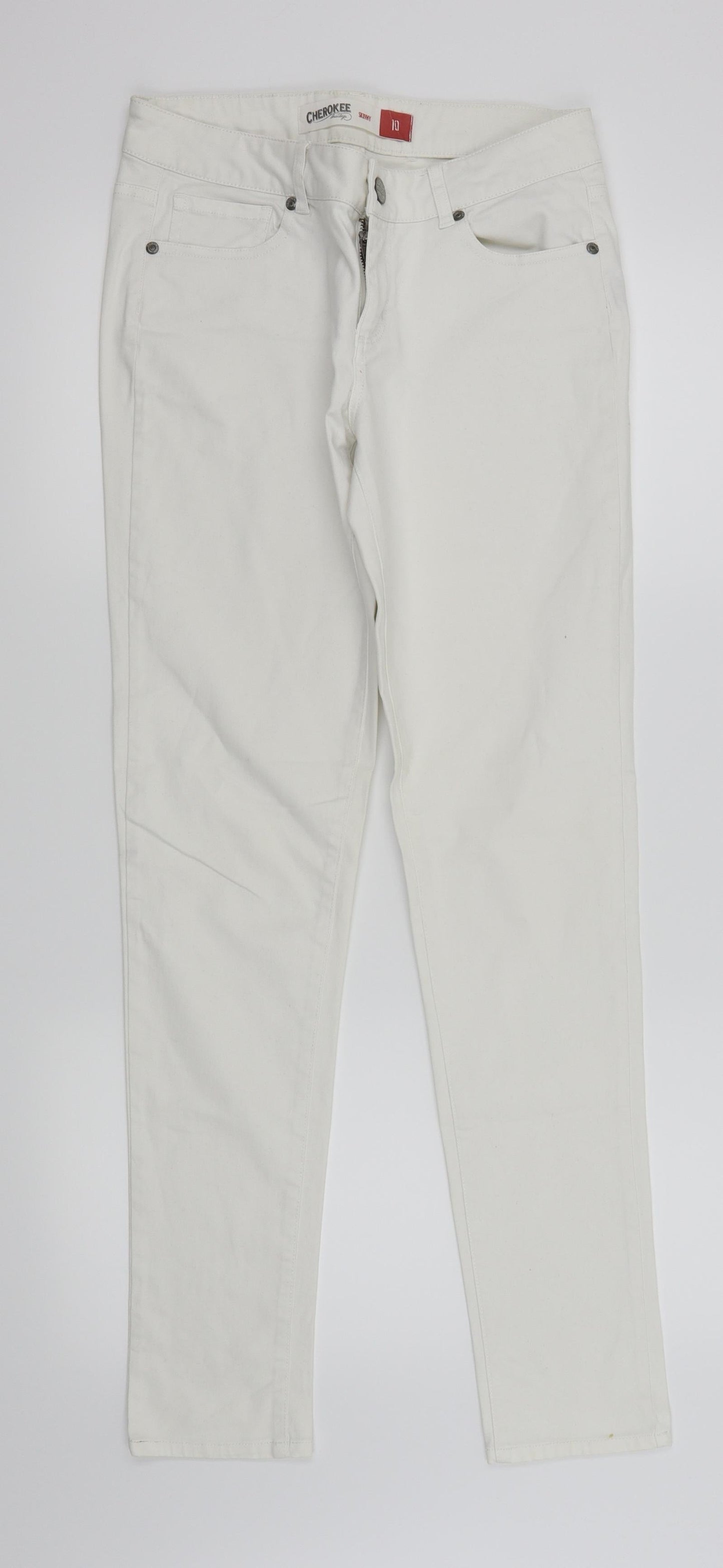 Cherokee Womens White   Skinny Jeans Size 10 L29 in