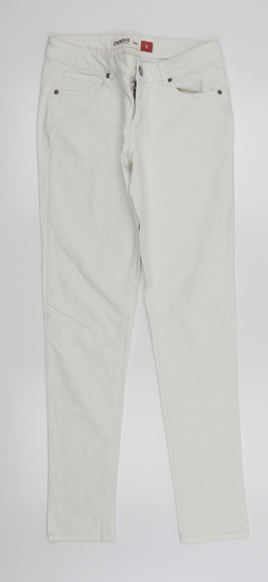 Cherokee Womens White   Skinny Jeans Size 10 L29 in