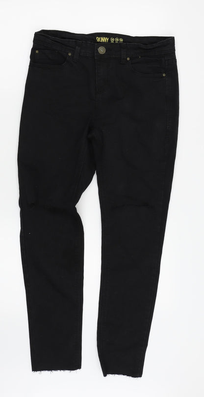 Womens UK Size 10 Denim and co Regular Fit Skinny Black Jeans