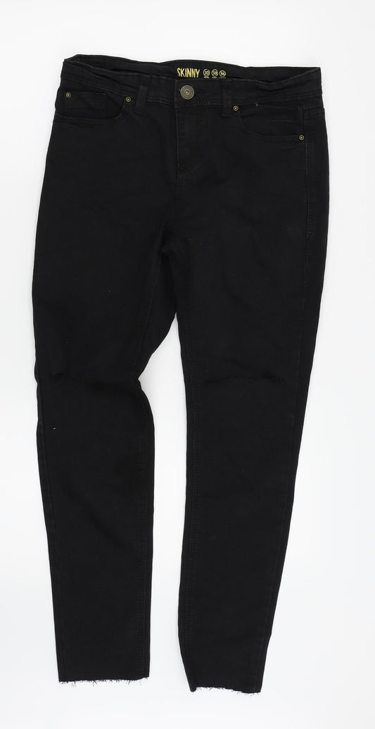 Womens UK Size 10 Denim and co Regular Fit Skinny Black Jeans
