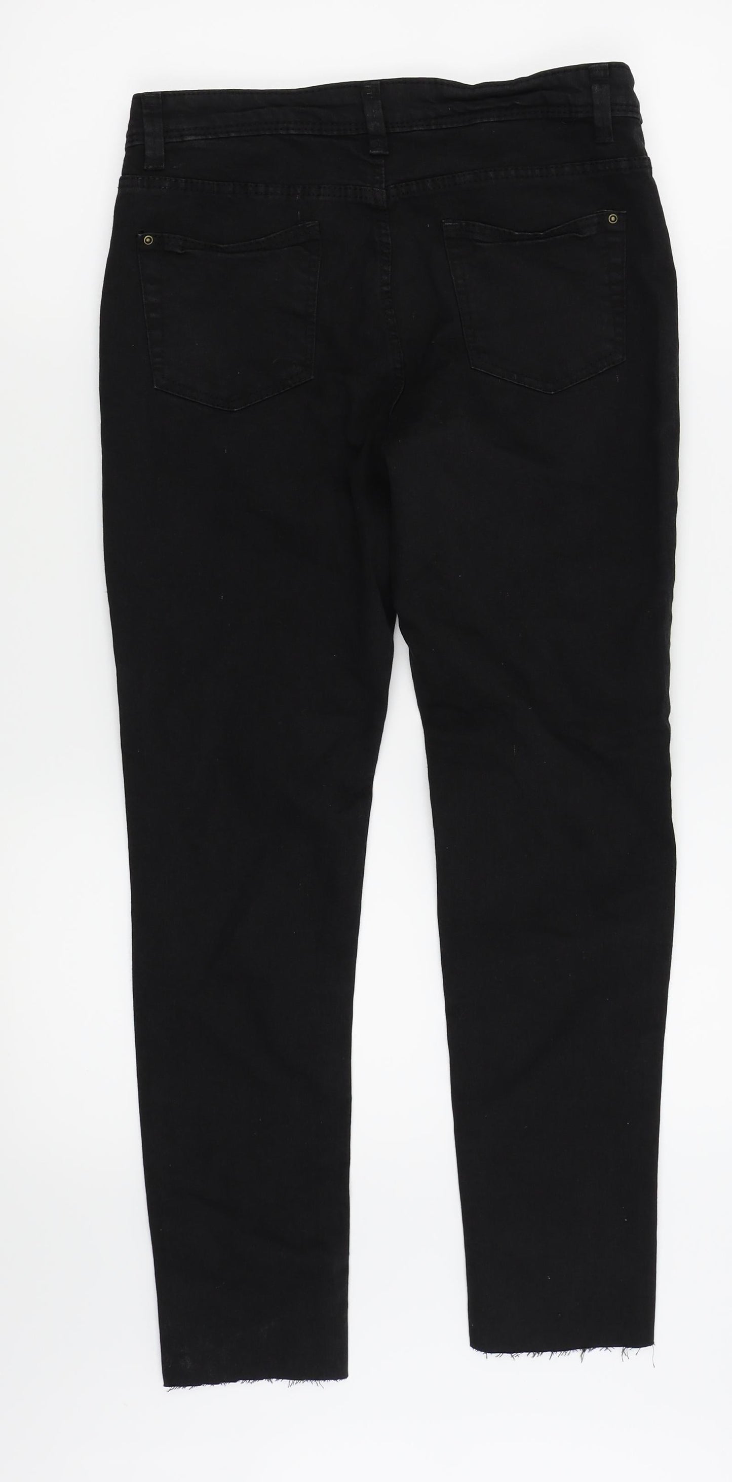 Womens UK Size 10 Denim and co Regular Fit Skinny Black Jeans