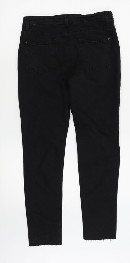 Womens UK Size 10 Denim and co Regular Fit Skinny Black Jeans