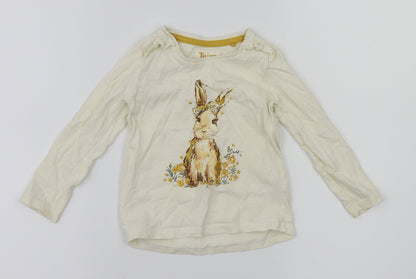 TU  Ivory Animal Print  Basic T-Shirt Size 12 Months