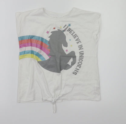 F&F Girls Silver   Basic T-Shirt Size 10-11 Years