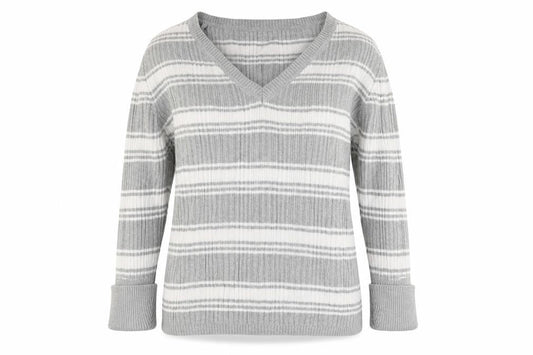 Papaya Womens Grey Striped  Pullover Jumper Size 14