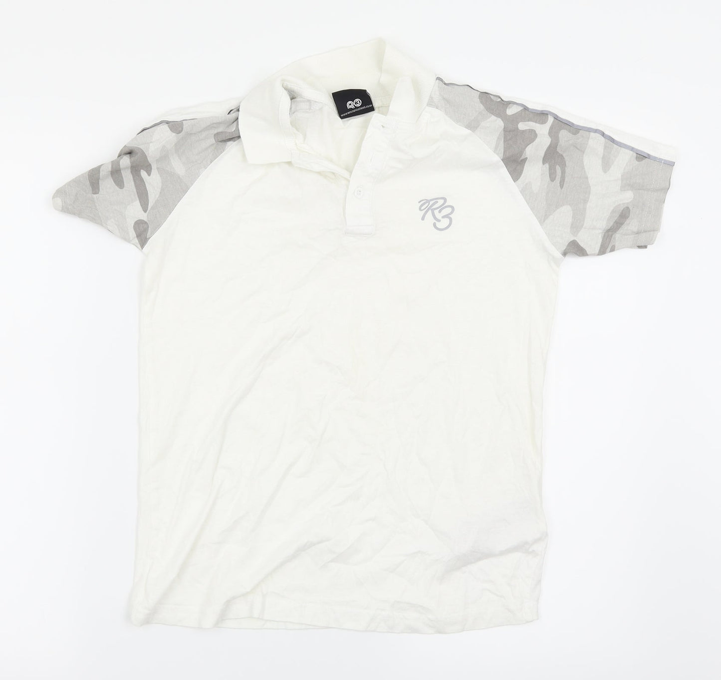 Ripstop Boys White   Basic T-Shirt Size XL