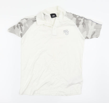 Ripstop Boys White   Basic T-Shirt Size XL