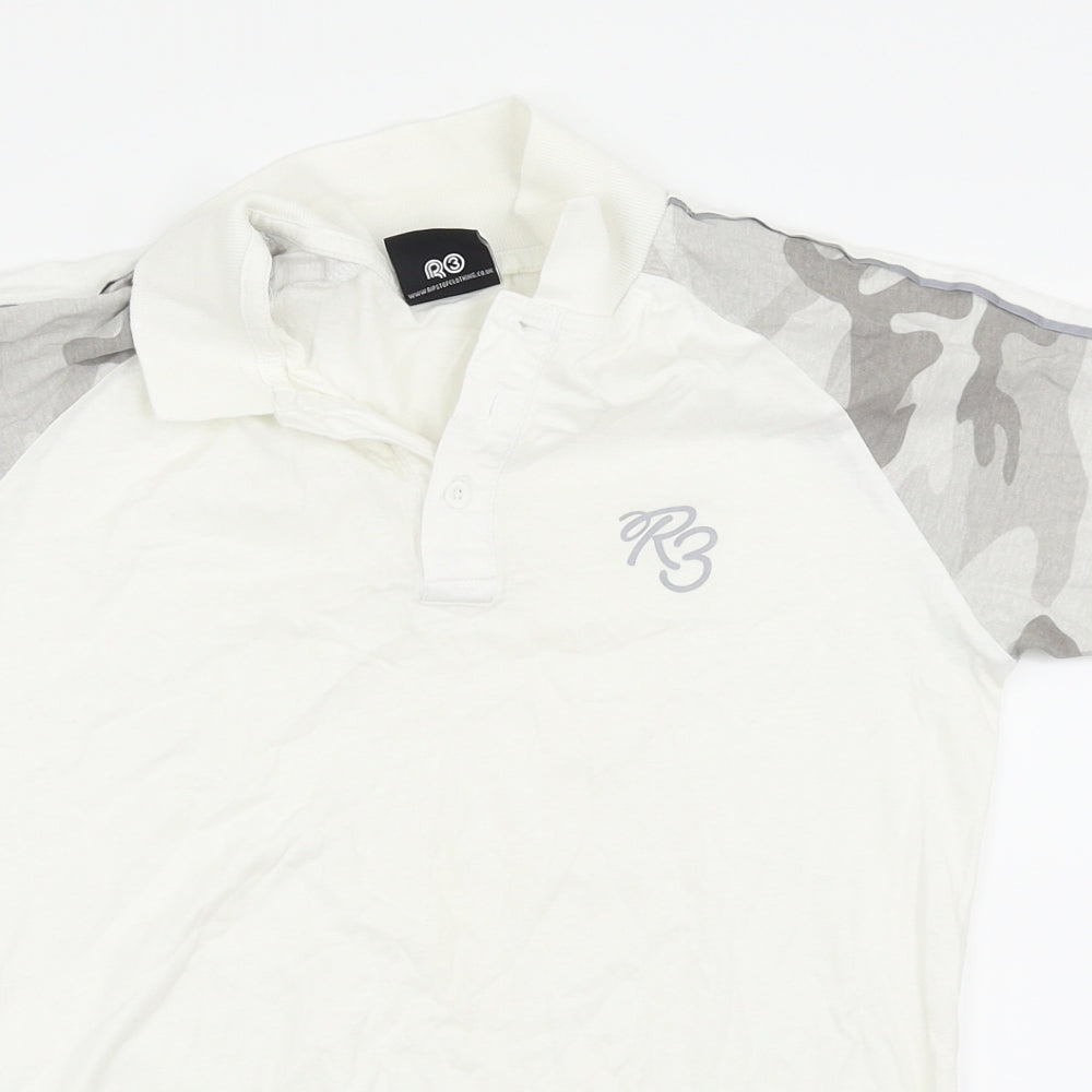 Ripstop Boys White   Basic T-Shirt Size XL