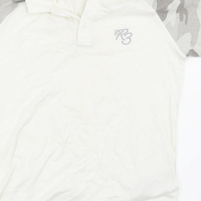 Ripstop Boys White   Basic T-Shirt Size XL