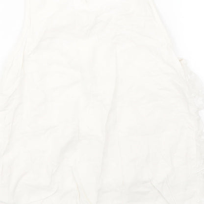 H&M Girls White Floral Lace Basic T-Shirt Size 11-12 Years