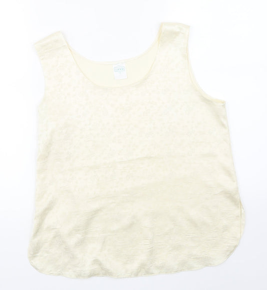 Womens UK Size 12 canda Beige Basic Blouse