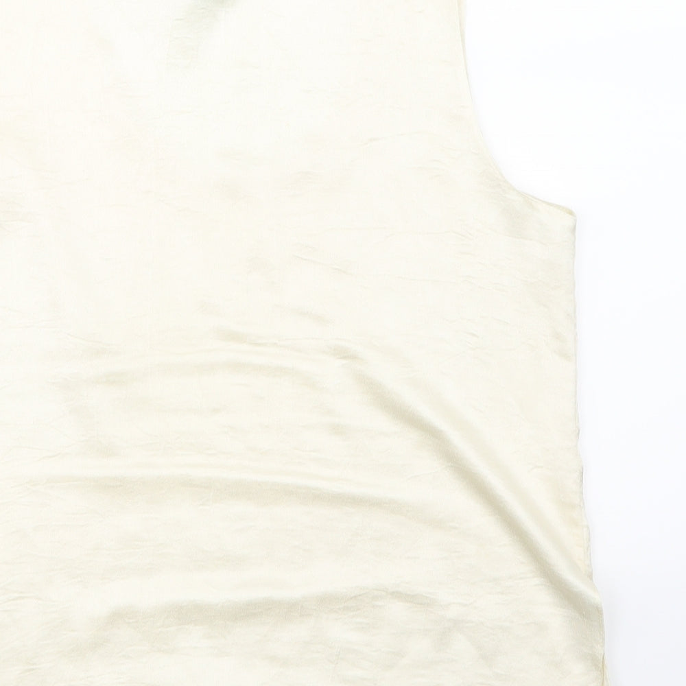Womens UK Size 12 canda Beige Basic Blouse