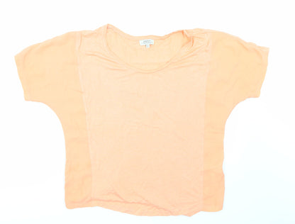 Womens UK Size 12 Papaya Orange Basic T-Shirt