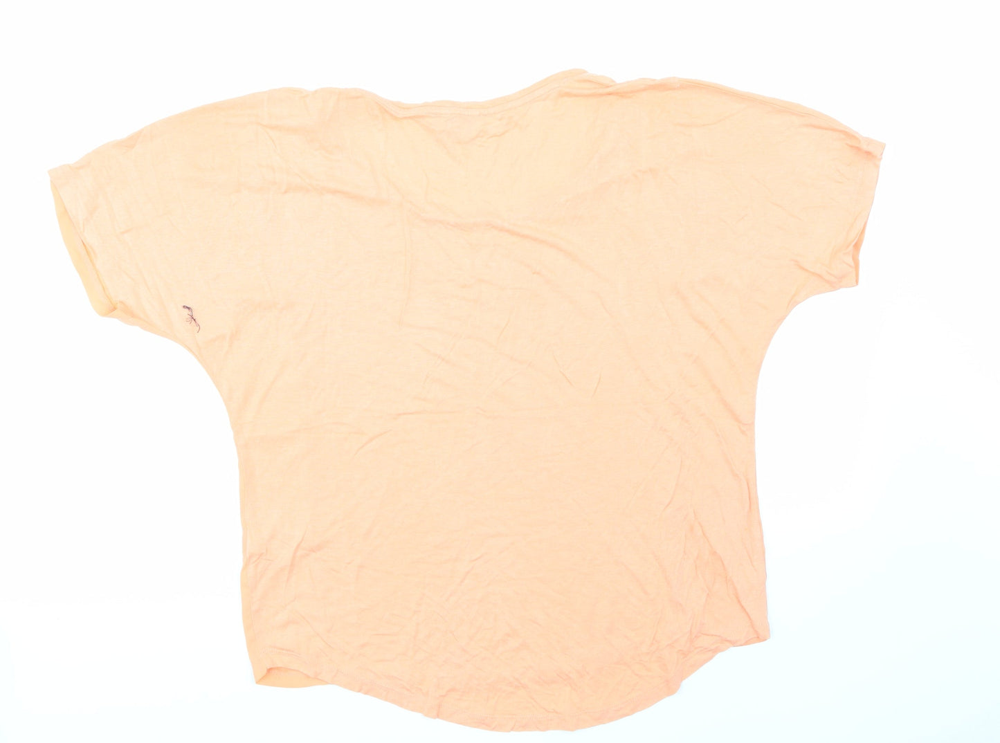 Womens UK Size 12 Papaya Orange Basic T-Shirt