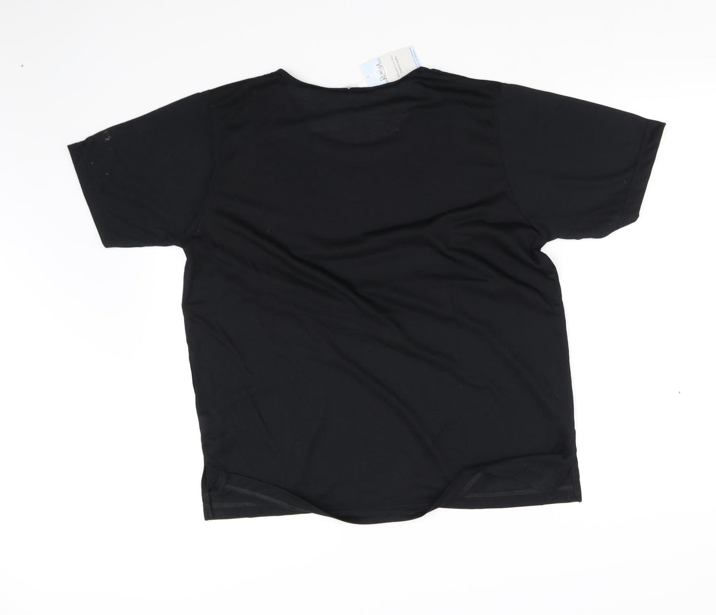 Womens UK Size L pre worn Black Basic T-Shirt
