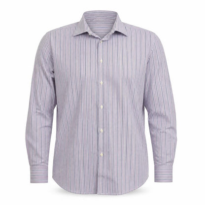 Mens UK Size 16 pre worn Purple  Button-Up Long Sleeve Casual Shirt