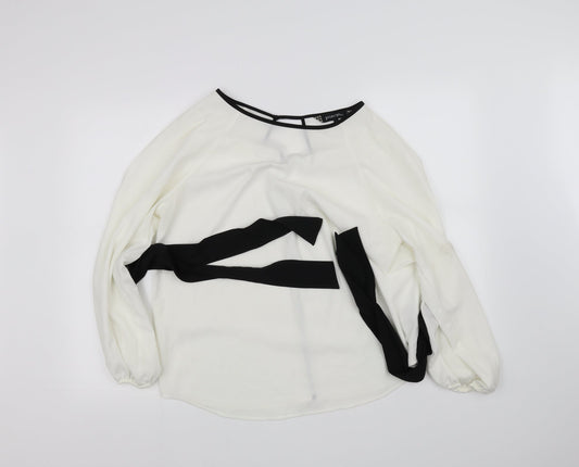 Divided Womens White   Basic Blouse Size 14