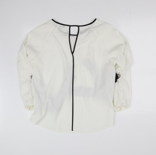 Divided Womens White   Basic Blouse Size 14