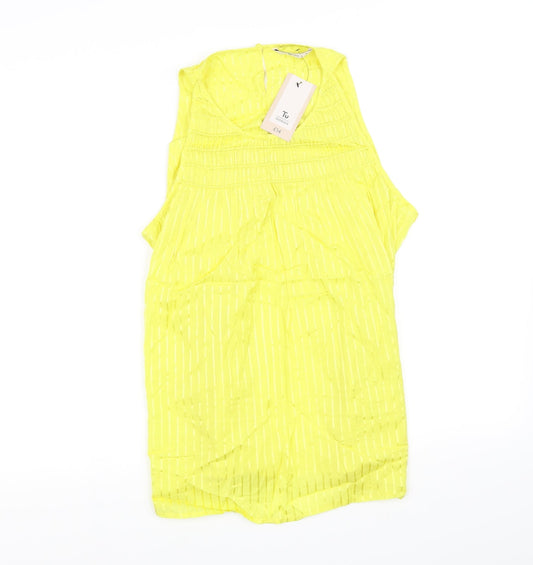 TU Womens Yellow   Basic Blouse Size 14