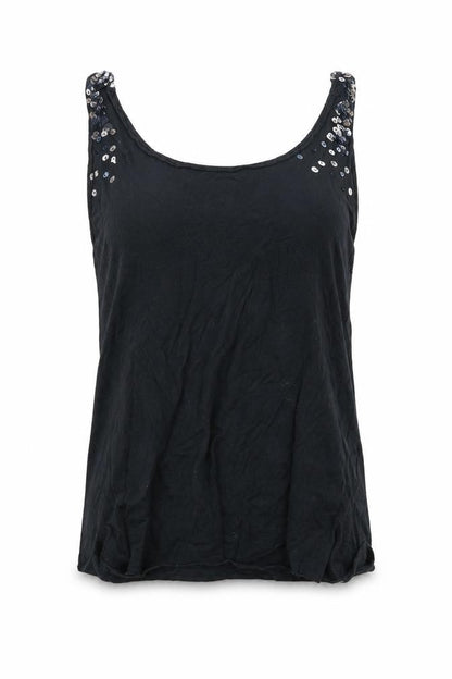 Womens UK Size 10 Miss Selfridge Blue Basic Tank