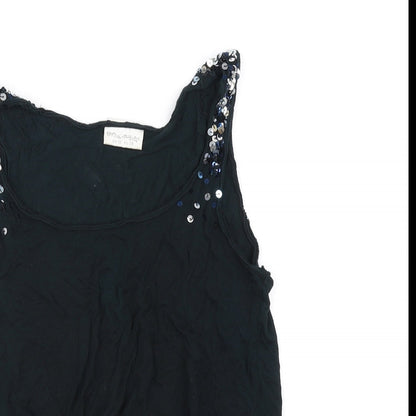 Miss Selfridge Womens Blue   Basic Tank Size 10
