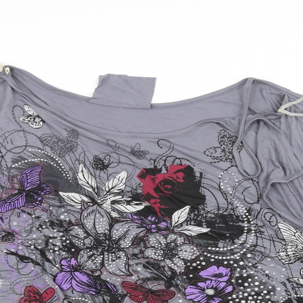 hoch Womens Grey   Basic Blouse Size XS