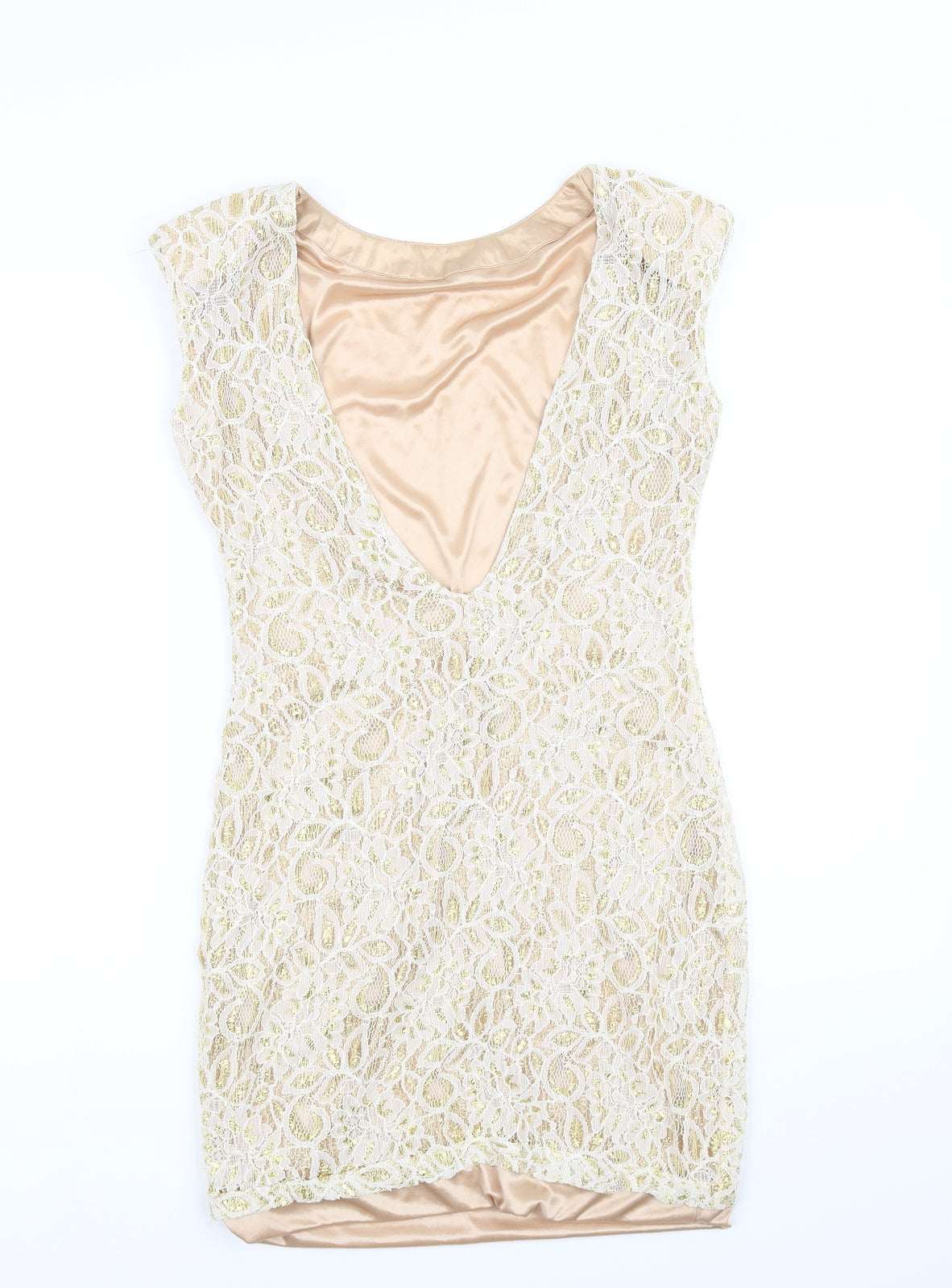 pre worn Womens Gold   Fit & Flare  Size M