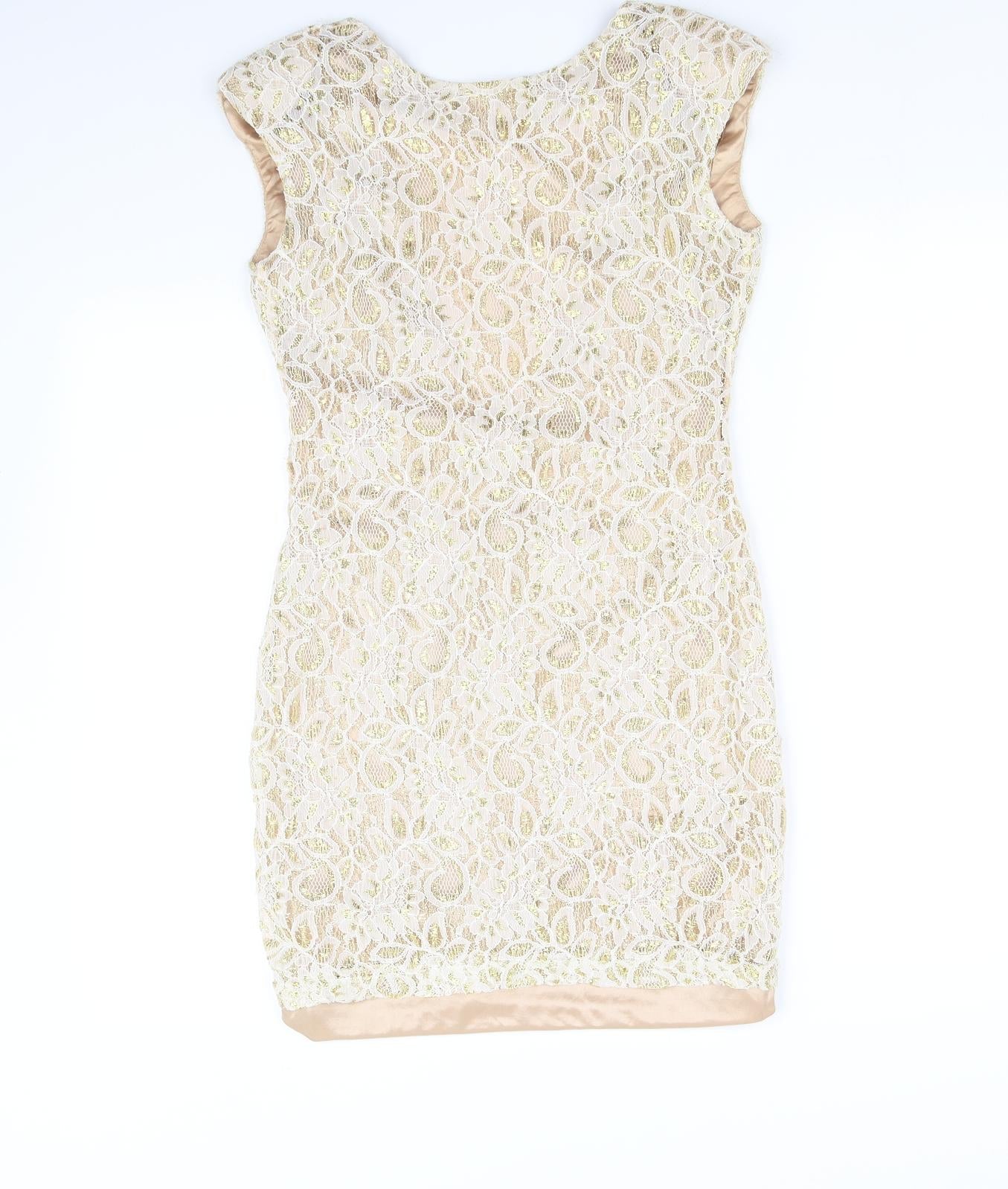 pre worn Womens Gold   Fit & Flare  Size M