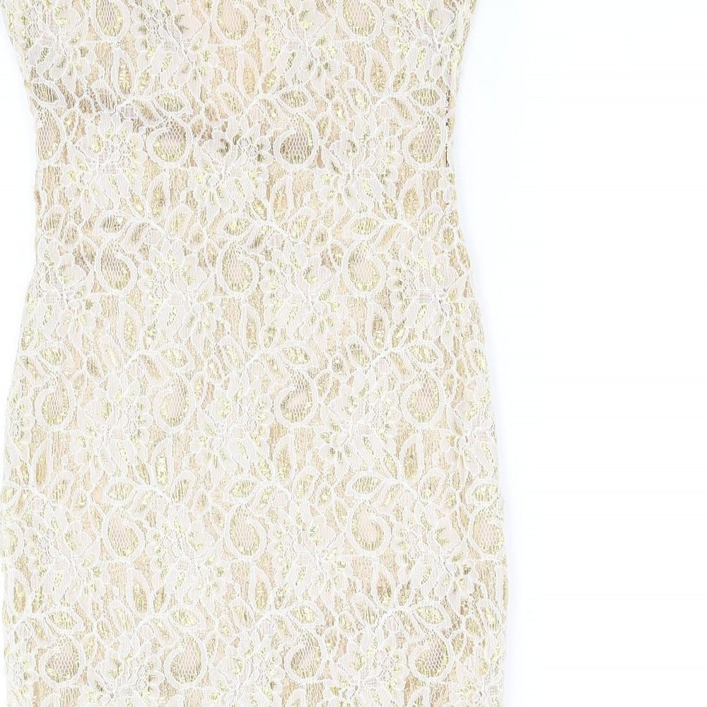 pre worn Womens Gold   Fit & Flare  Size M