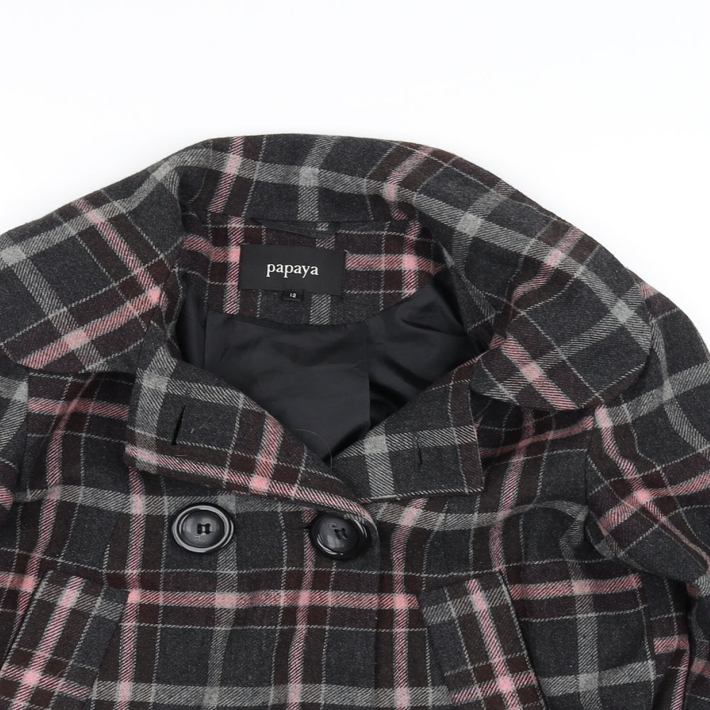 Papaya Womens Grey Check  Jacket  Size 12