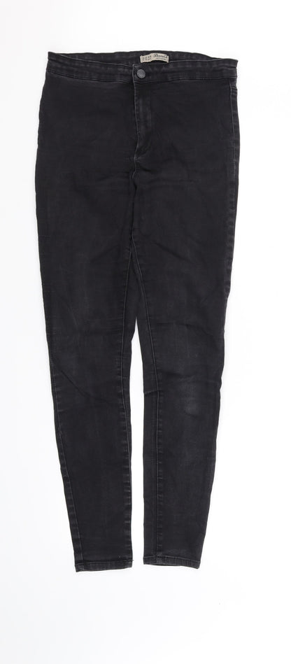 Womens UK Size 14 deniem & co Regular Fit Straight Black Jeans