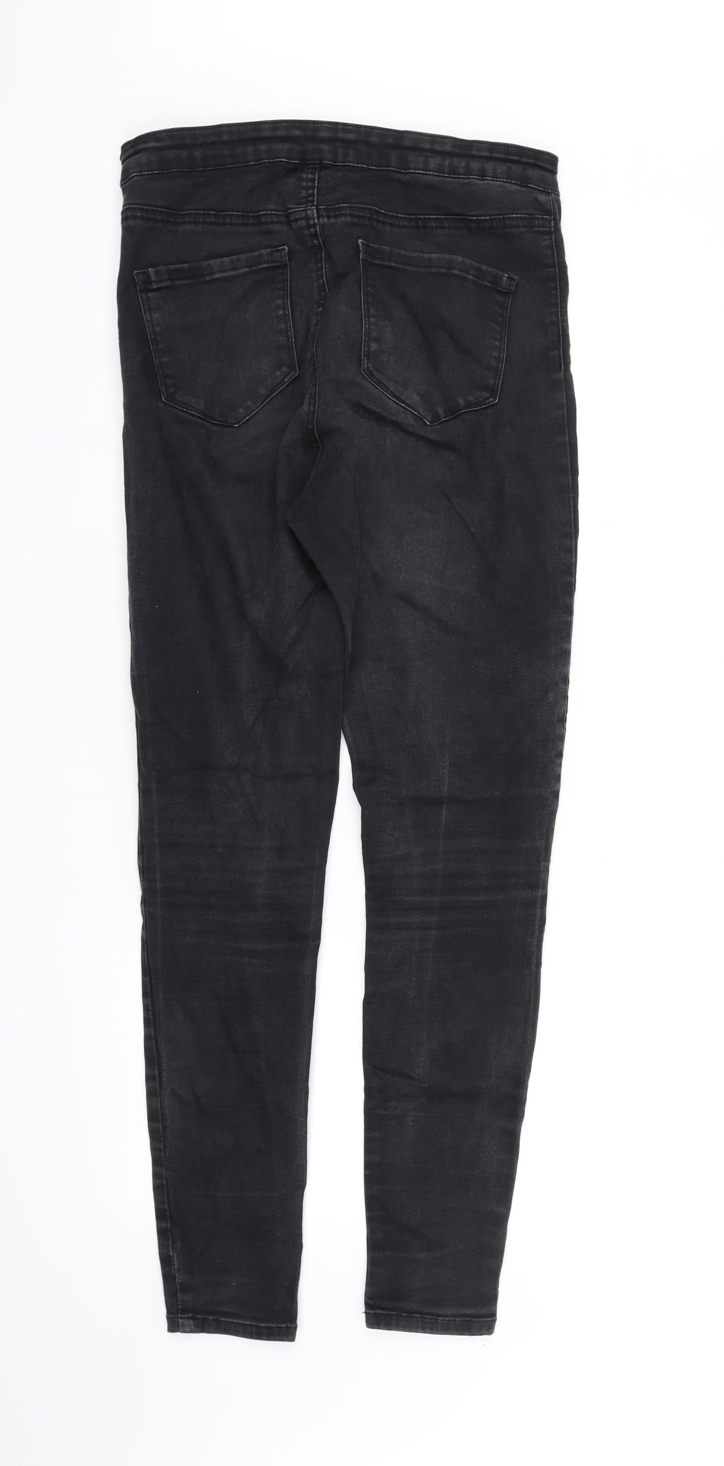 Womens UK Size 14 deniem & co Regular Fit Straight Black Jeans