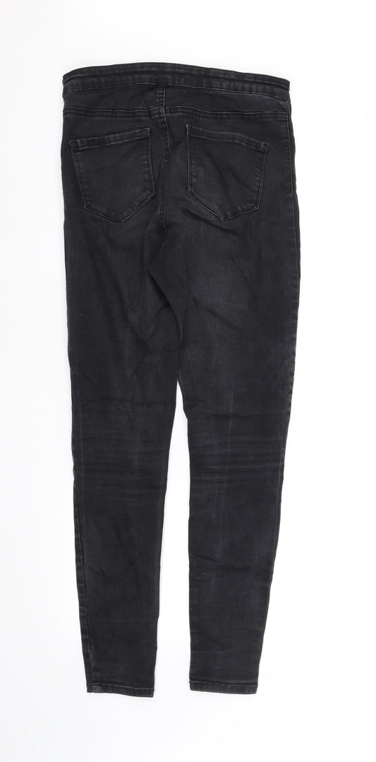 Womens UK Size 14 deniem & co Regular Fit Straight Black Jeans