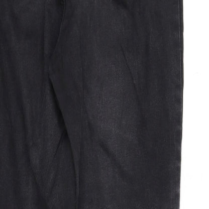 Womens UK Size 14 deniem & co Regular Fit Straight Black Jeans