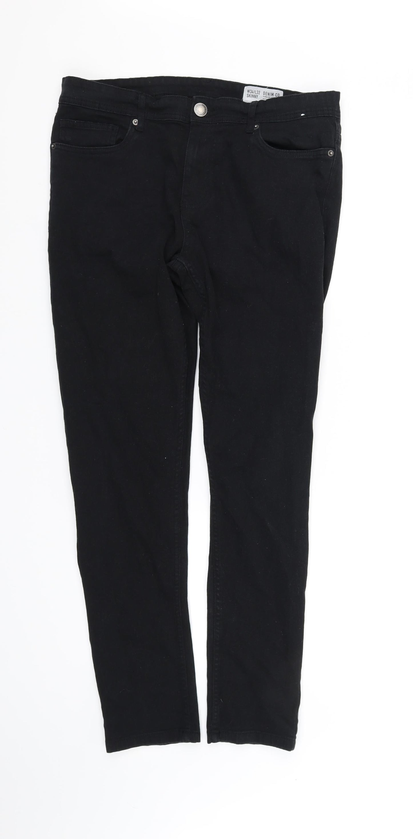 Denim & Co. Womens Black   Straight Jeans Size 32 in L31 in