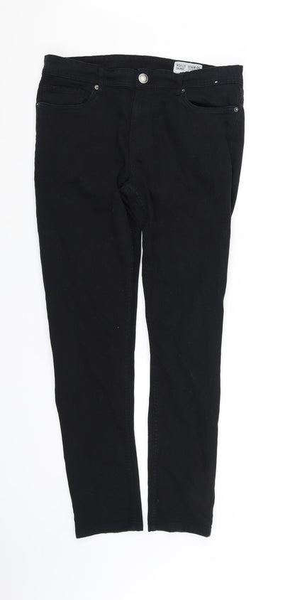 Denim & Co. Womens Black   Straight Jeans Size 32 in L31 in