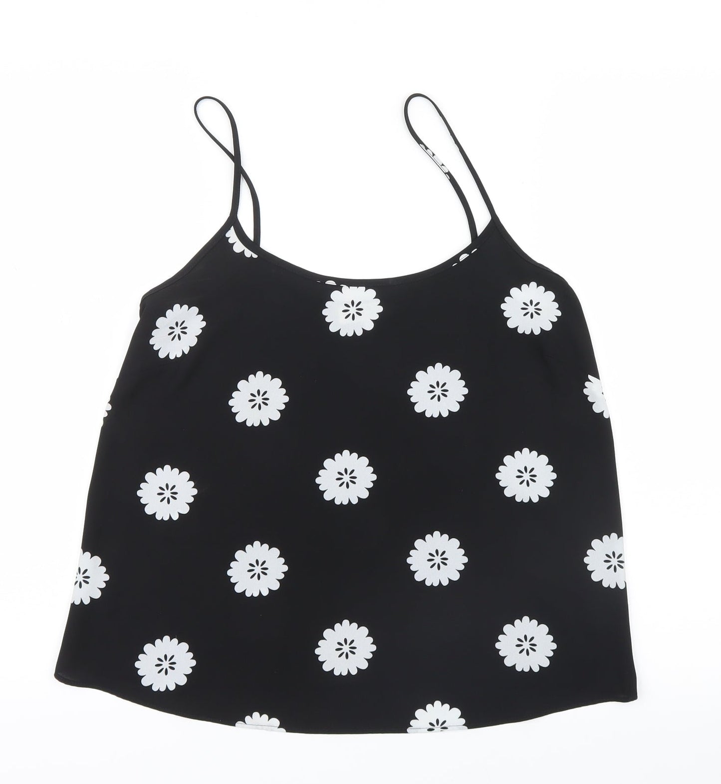 Womens UK Size 8 Papaya Black Camisole Blouse