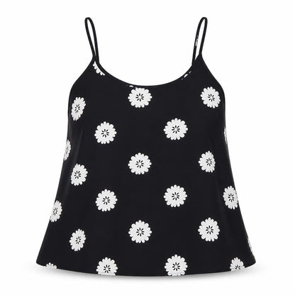 Womens UK Size 8 Papaya Black Camisole Blouse