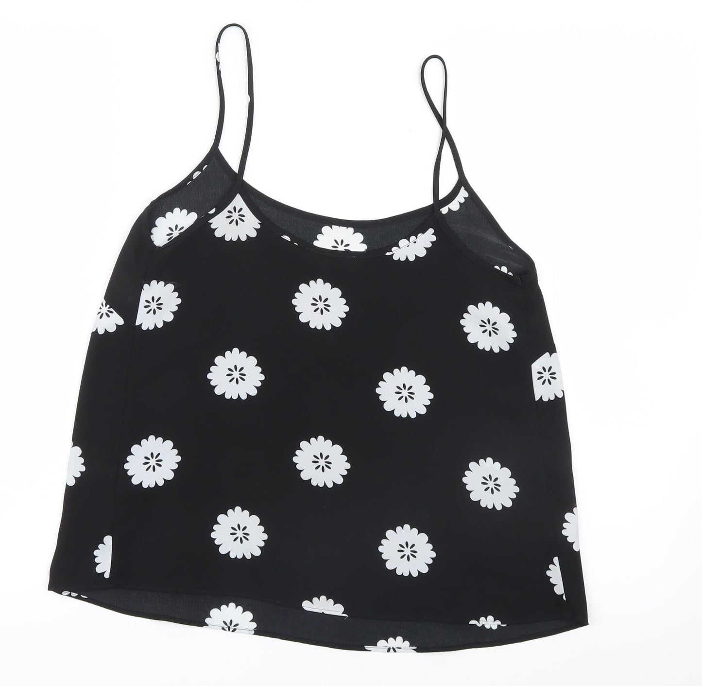 Womens UK Size 8 Papaya Black Camisole Blouse