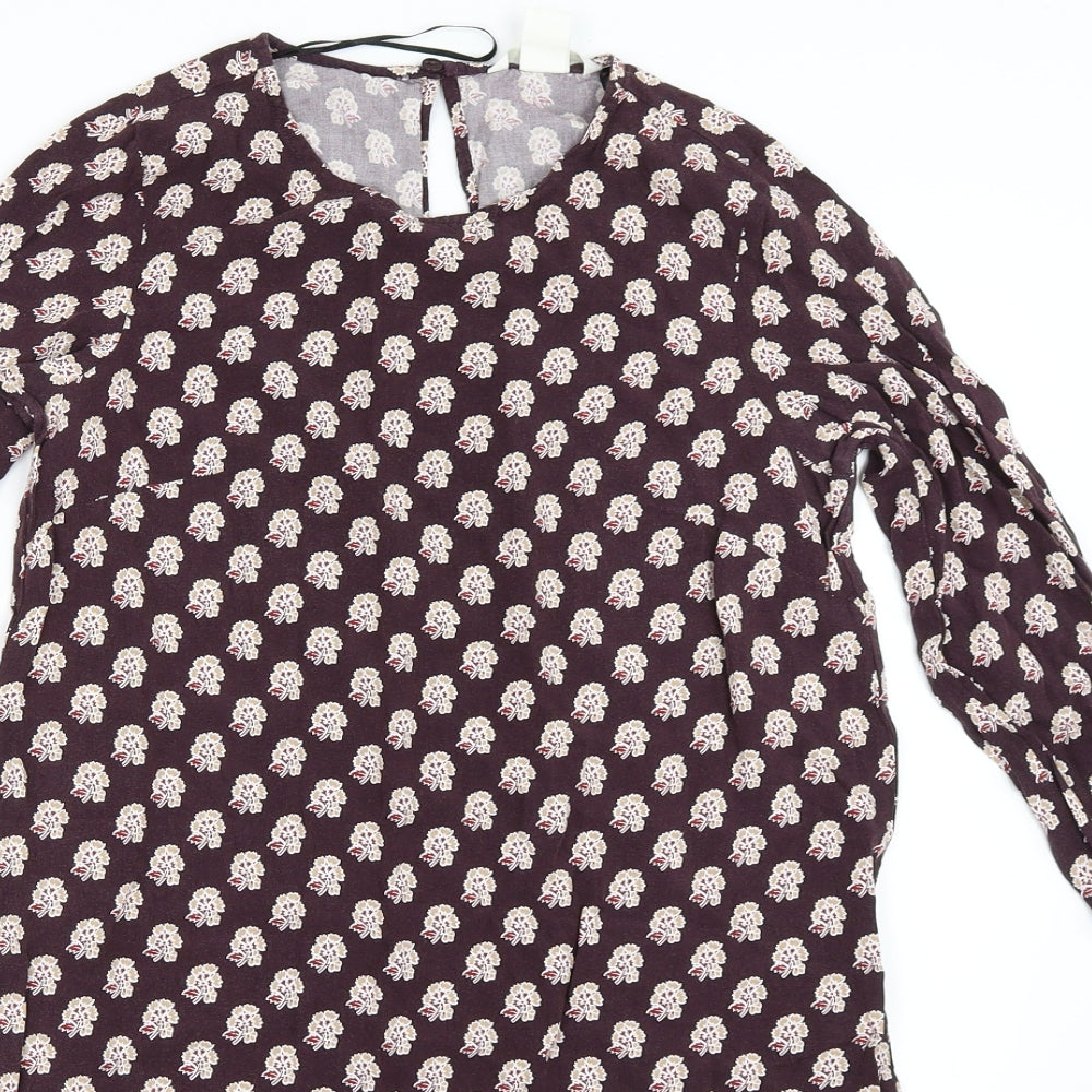 Womens UK Size 32 H&M Purple Tunic Blouse