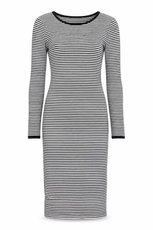 Brave Soul Womens White Striped  Bodycon  Size S