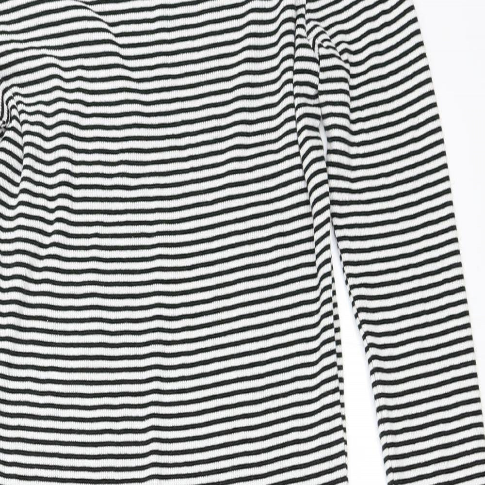 Brave Soul Womens White Striped  Bodycon  Size S