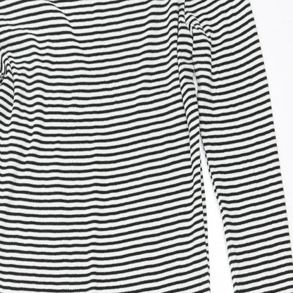 Brave Soul Womens White Striped  Bodycon  Size S
