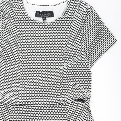 Topshop Womens White   Skater Dress  Size 8