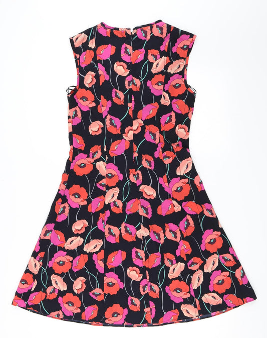 F&F Womens Black Floral  Shift  Size 6